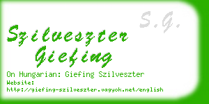 szilveszter giefing business card